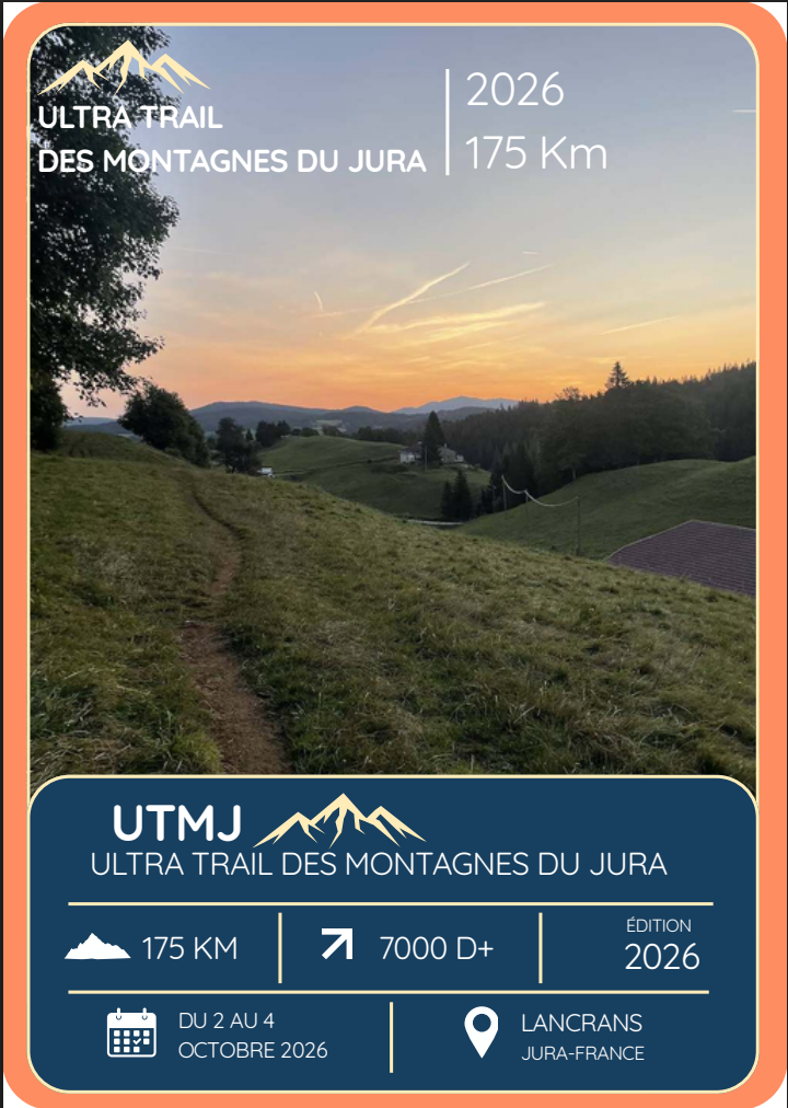 Carte collector Ultra Trail des Montagnes du Jura 2026 – Running Race Card